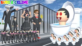 Yuta Mio Bocil Yakuza VS Monster Skibidi 🚽 Toilet | Yakuza Panggil CCTV Man Raksasa | Sakura School