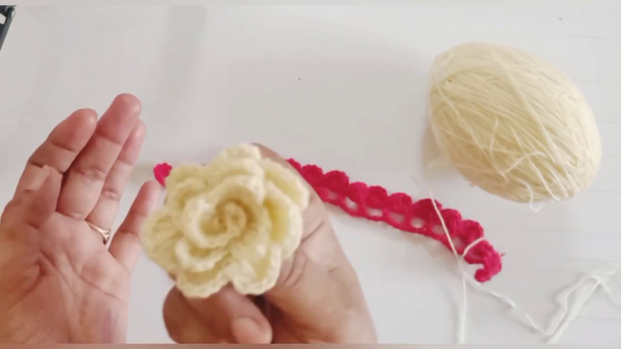How to Crochet Rose Flower Step by Step DIY Rose Pattern YouTube
