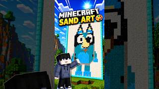 Bluey in Minecraft Sand Art 😱🎨