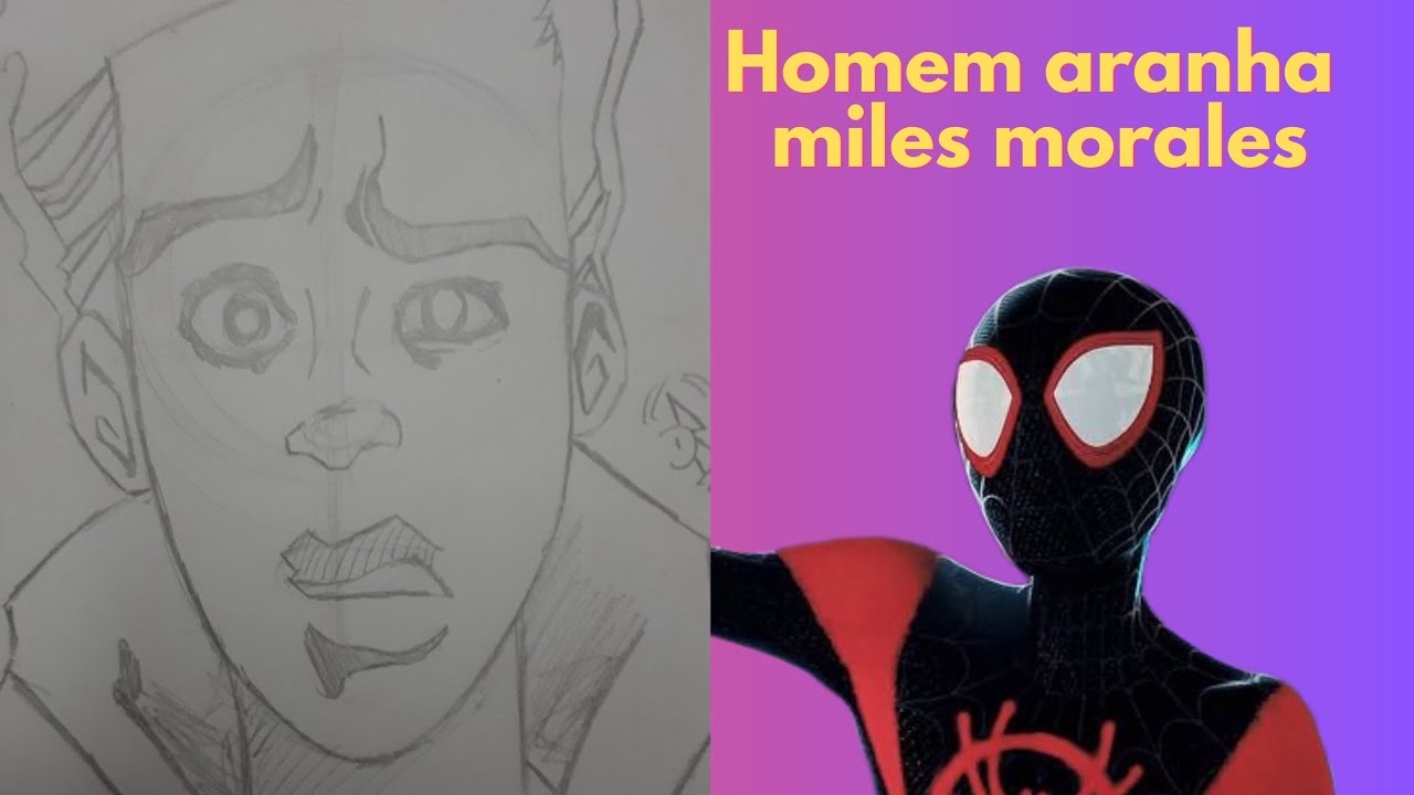como desenhar o homem aranha miles morales passo a passo - YouTube