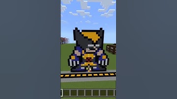 Wolverine pixel art #minecraft #minecraftshorts #pixelart