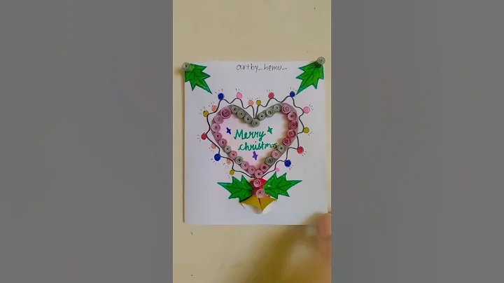 DIY cute 😉 christmas card 💫 #diy #christmas #ytshorts #youtubeshorts #song #music #art #cards