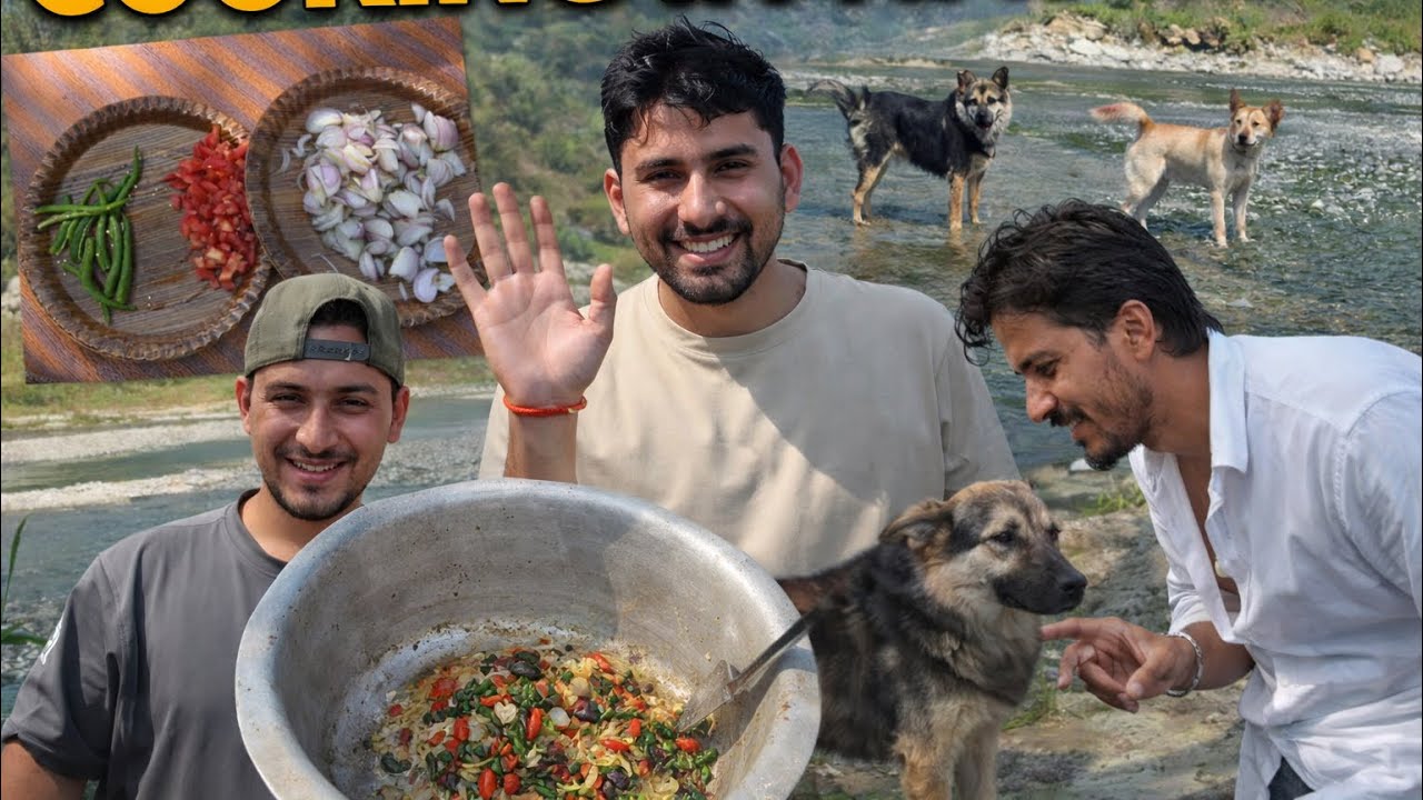COOKING IN NATURE 🏞️ | Riverside Outing with the Guys! 👬🫂🐶