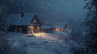 Intense Winter Storm at the Wooden Cabin┇Howling Wind & Blowing Snow┇Sounds for Sleep & Relaxation