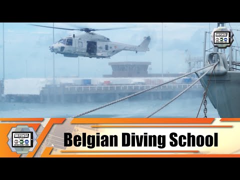 Belgian Minister of Defense visits the diving school in Zeebrugge naval base Belgian Navy Belgium