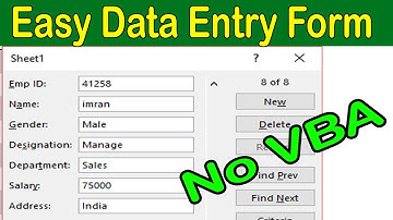 How to Create Data Entry Form in Excel | Easy for Excel Beginners