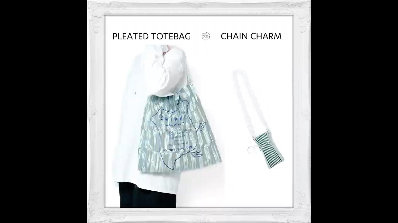 チェーンプリーツトートバッグ Chain pleated tote bag | CHIDORI