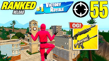 55 Elimination Solo Vs Squad "Ranked RELOAD” Gameplay Wins (NEW Fortnite Squid Games PS4 Controller)
