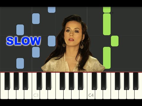 SLOW Piano Tutorial FIREWORK Katy Perry 2010 With Free Sheet Music 