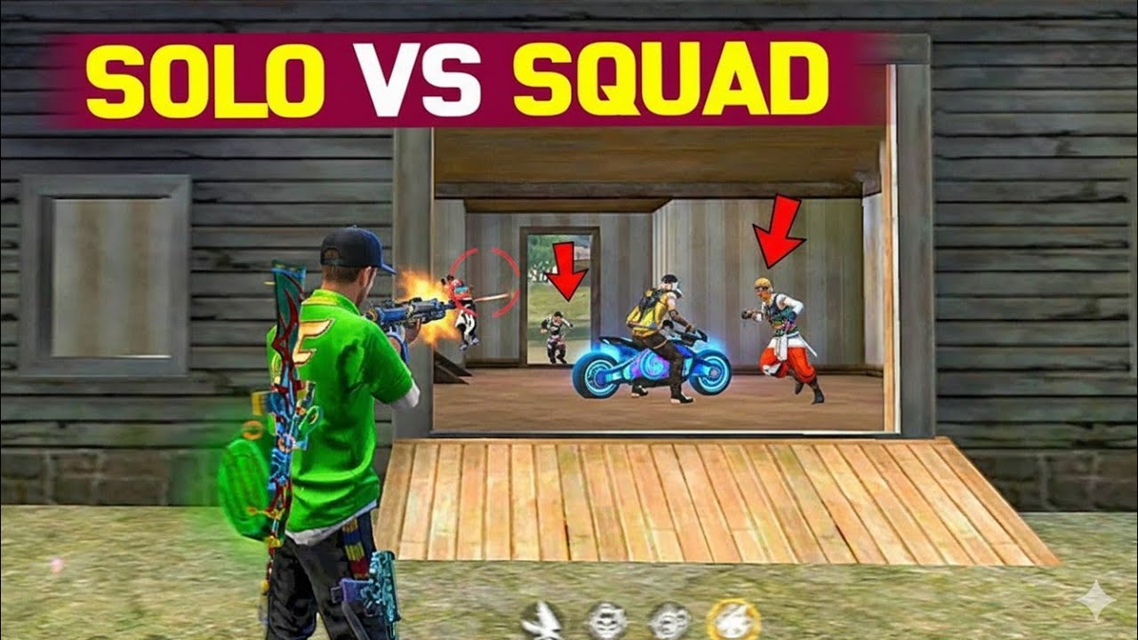 95% Headshot 22 Kills with WOOD PECKER+MP5 Solo Vs Squad | FreeFire