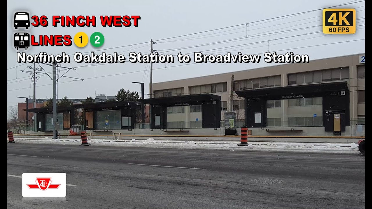 TTC POV Walk Norfinch Oakdale Station to Broadview Station Via St