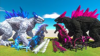 Evolution of Blue SHIMO vs Dark Pink Evolved Itself - Animal revolt battle simulator