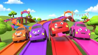 Car Slide Game | Learn Colors With Kids Cars | Toddler Song | Lallu Pillu Kids Rhymes screenshot 1