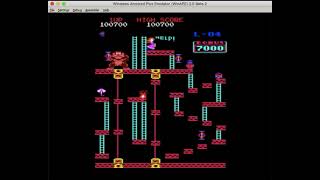 Donkey Kong Amstrad CPC Emulated Gameplay #5 WinAPE can't throw computers but only barrels Part 3