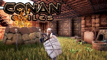 Conan Exiles - Huge Clan Base, Pit of Yog, Teaming Up For XP!  - Multiplayer Gameplay Ep 2