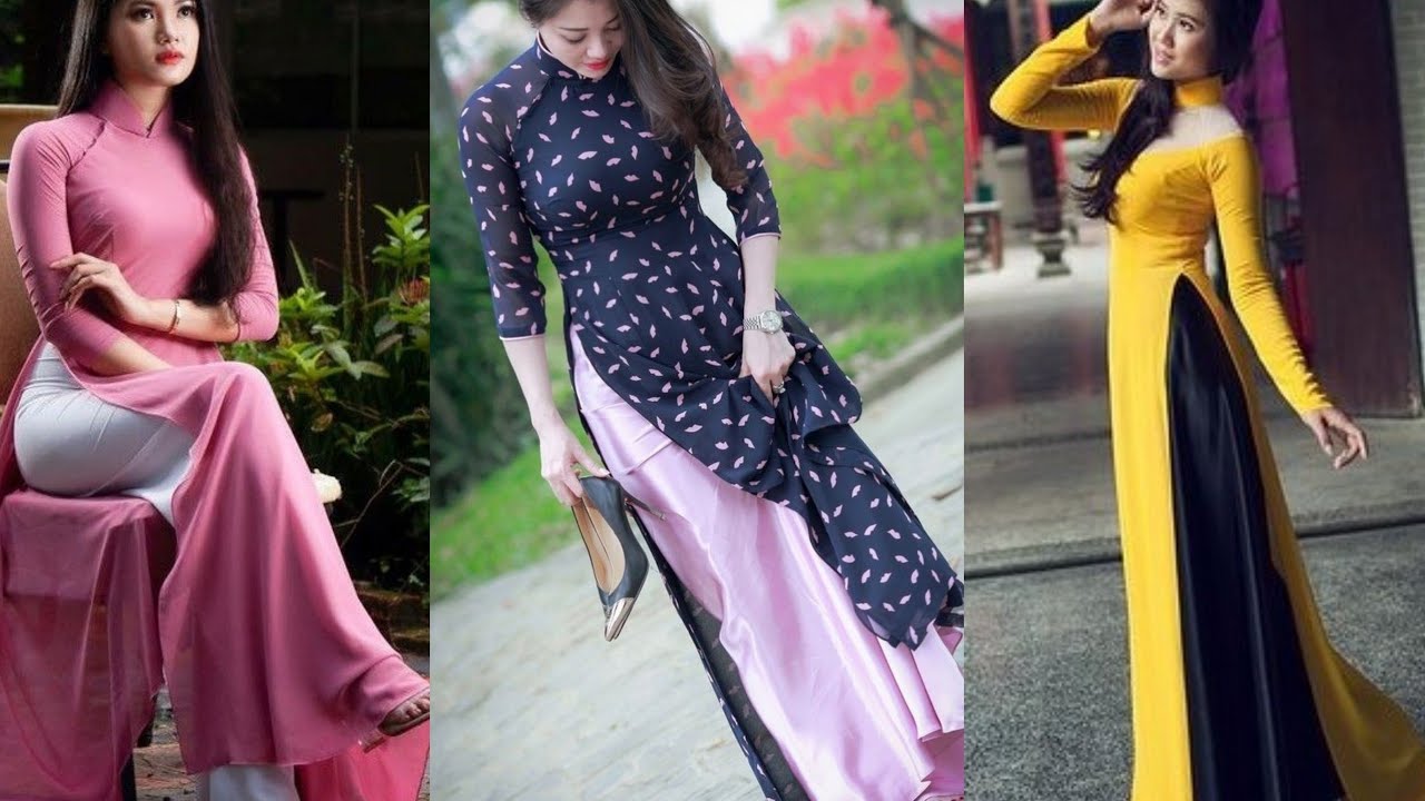 áo dài Dress ll Stylish Ao Dai Dress Collection ll Vietnam Long Kurti ...