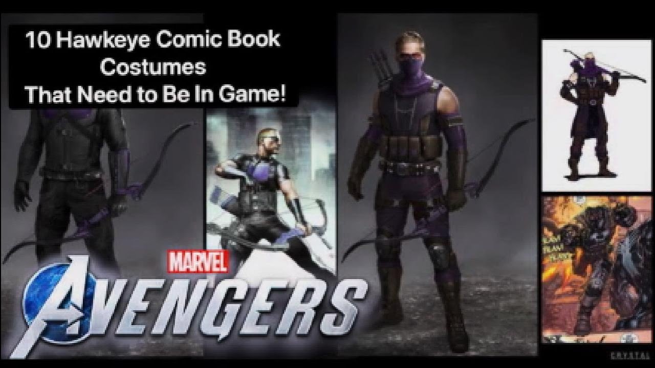 10 Hawkeye Comic Book Costumes That Need To Be In Game! Marvel Avengers ...