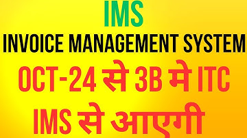 "New GST Invoice Management System (IMS) | Enable For OCT-24 GST Return| How To Claim ITC "