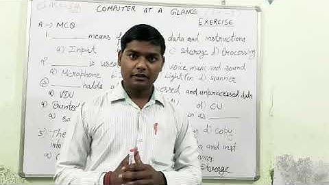 Class : 5th (Computer - ch. - 1 Exercise )