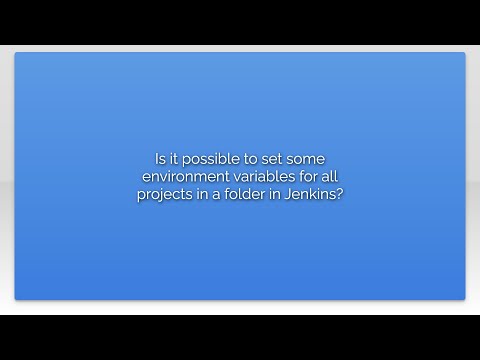 Is it possible to set some environment variables for all projects in a folder in Jenkins?