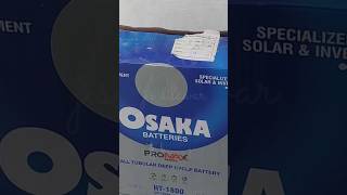 Best Deep Cycle Battery for Solar in Pakistan | Osaka HT 1800 Tubular Battery Unboxing &amp; Setup