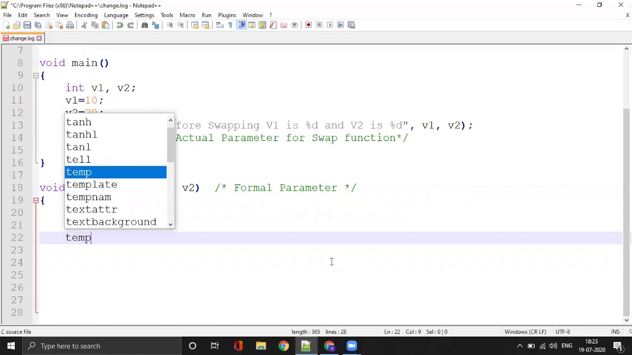 Concept of Call by Value with C Programming Language - YouTube