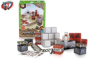 Minecraft: Overworld Minecart Pack Papercraft Toy Review, Jazwares