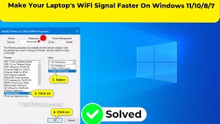 make your laptop's wifi signal faster on windows 11/10/8/7