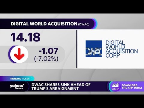 Digital world acquisition corp stock sinks ahead of donald trump’s arraignment