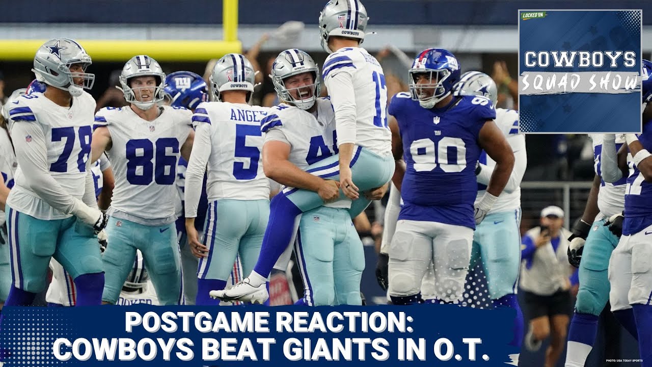 COWBOYS SQUAD SHOW: The Cowboys beat the Giants in overtime for their first win.