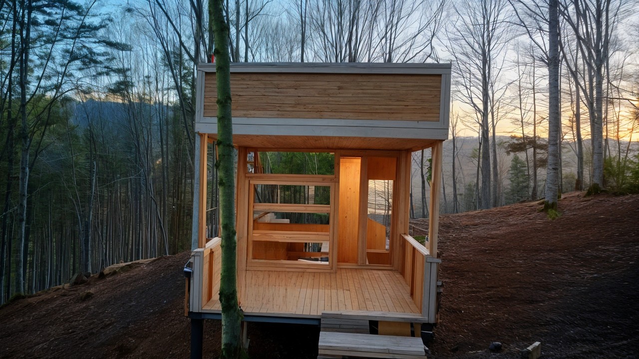 Built a House for Living in the Forest in 60 Days. Start to Finish ...
