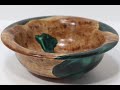 Woodturning | Christmas Candy Dish - Resin and Burl