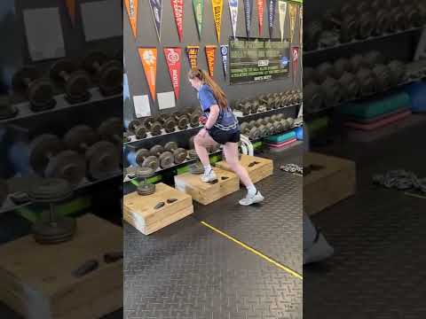 Hannah developing single-leg strength while enhancing her footwork, body control, balance,