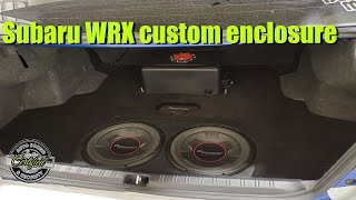 Subaru WRX Custom enclosure and amplifier installation (Certified Autosound & Security)