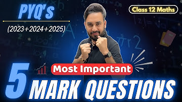 5 Mark Important Questions Maths Board Exam 2026 🔥 | Maths Board Exams 2026 #boardexam2026