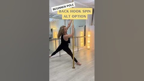 Beginner Pole Static Spin - Back Hook Spin #beginnerpole #poledance #pole
