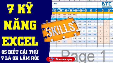 7 kỹ năng excel mà QS phải biết để tạo form tính khối lượng | DTC