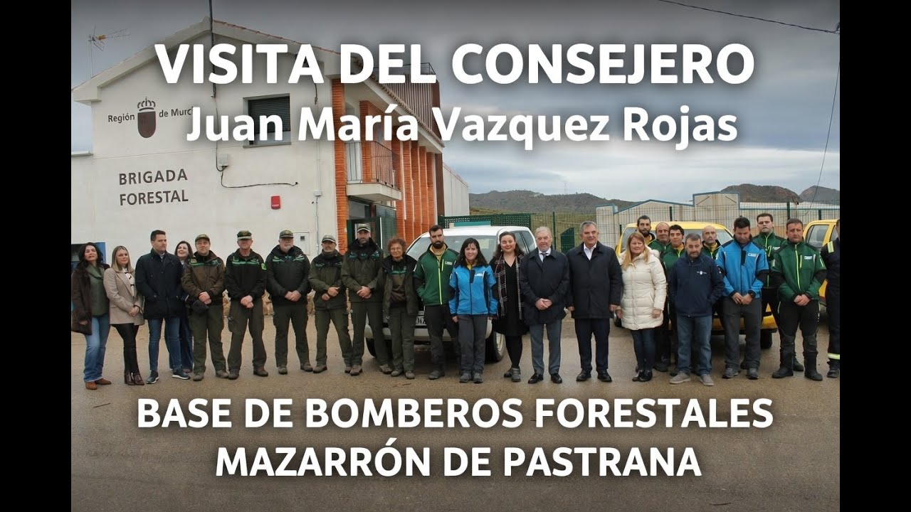 ¡El Consejero Vázquez Rojas visita la NUEVA base de bomberos forestales en Mazarrón!