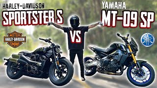HarleyDavidson Sportster S vs Yamaha MT09 SP