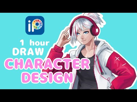 "1 HOUR" CHARACTER DESIGN | Drawing on phone with IBISPAINT X - YouTube