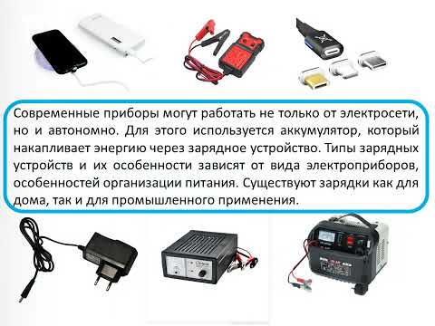 Презентация по Физике 8 класс Типы зарядных устройств и их особенности