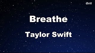 Breathe - Taylor Swift Karaoke【No Guide Melody】 chords