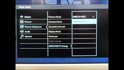 LCD GW2760HM 如何調整HDMI RGB PC Range ｜BenQ FAQ