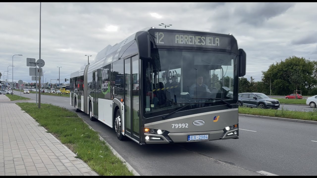 Solaris Riga Solaris Urbino 18 Electric #79992 (Riga) - YouTube
