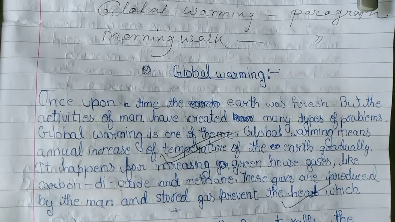 small paragraph on global warming