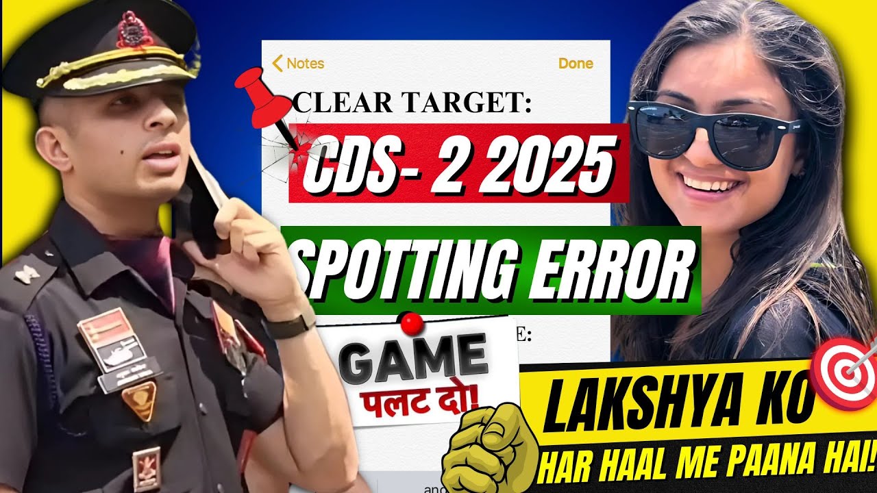 CDS 2 2025 English Fast Revision | Spotting Errors | NDA 2 2025 English ...
