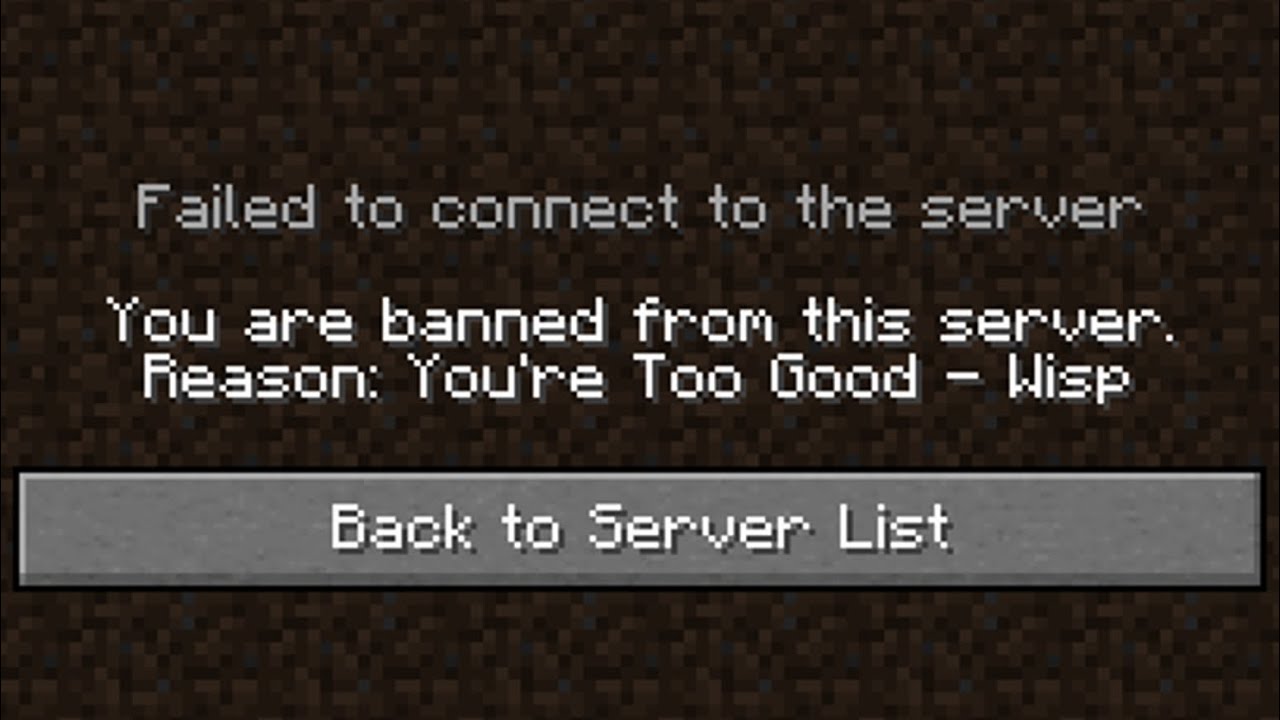 So Wisp Banned Me From HIS Minecraft Server... - YouTube
