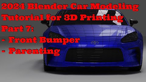 Part 7 | Blender Car Modeling Tutorial for 3D Printing 2024