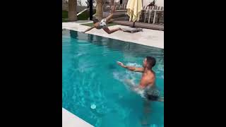 CR7 with her son pool time | Self Record