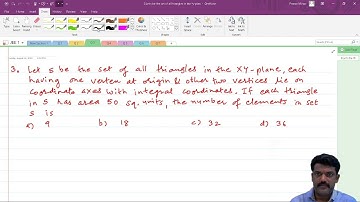 Let S be the set of all triangles in the XY plane each having one vertex at origin and other two ver
